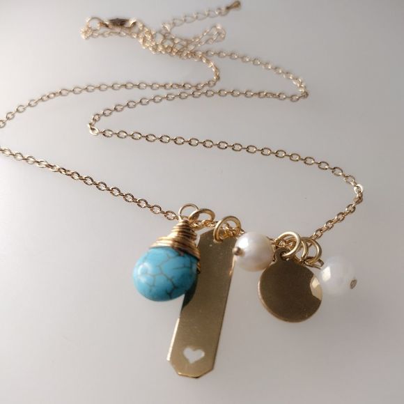 Minimalist Charm Dangle Necklace - Picture 3 of 3